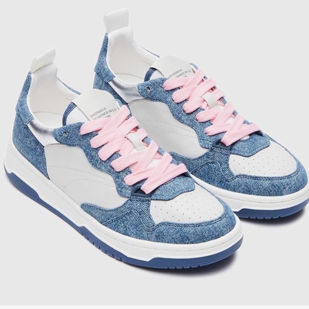 Steve Madden Everlie Denim and White Sneakers